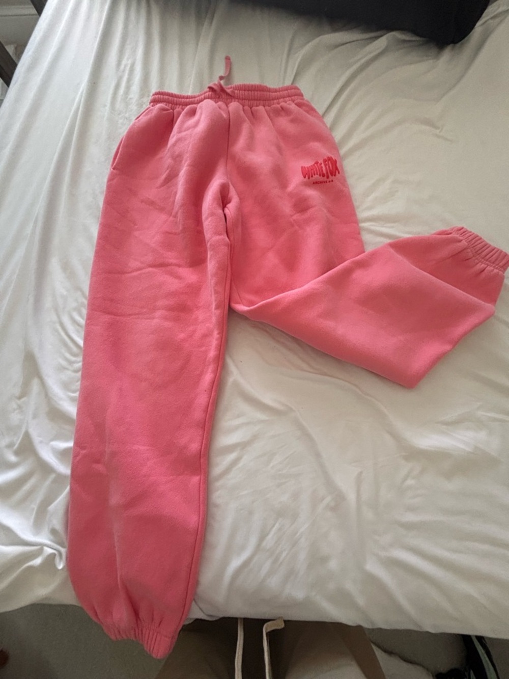 White Fox Boutique Pink Fleece Joggers